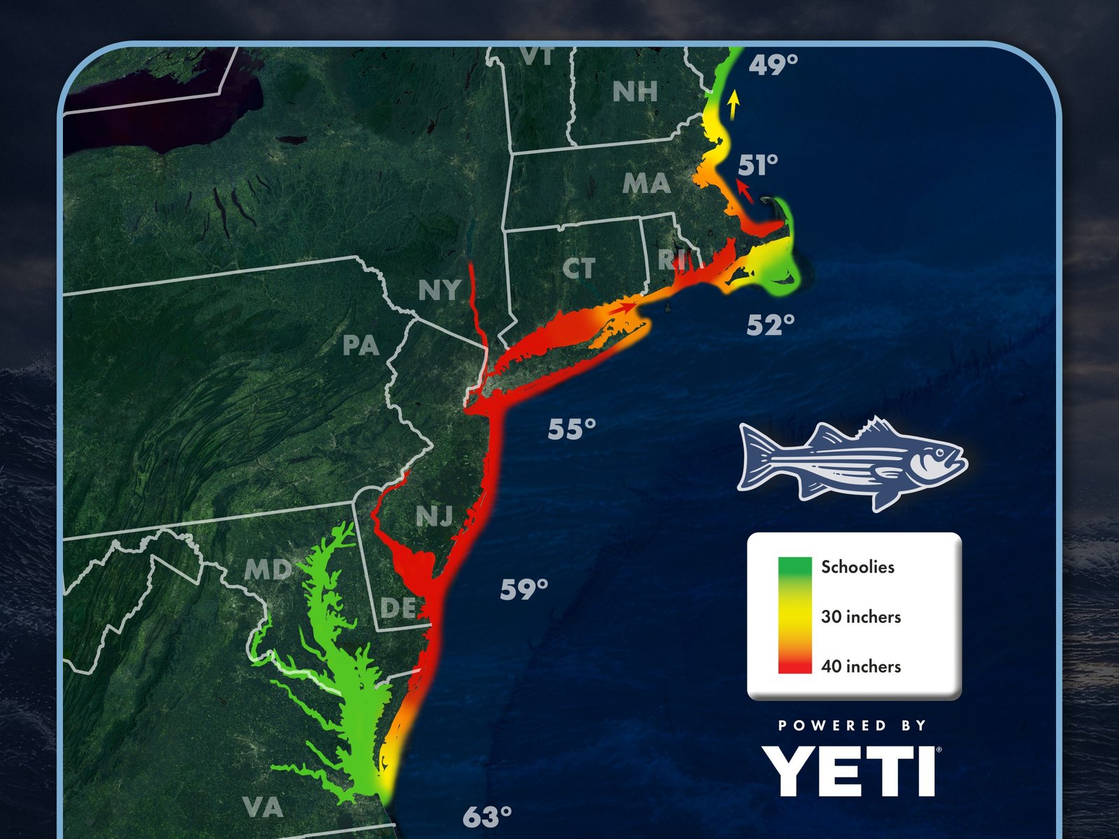 Read more about the article Striper Migration Map – May 15, 2026