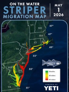 Read more about the article Striper Migration Map – May 1, 2026